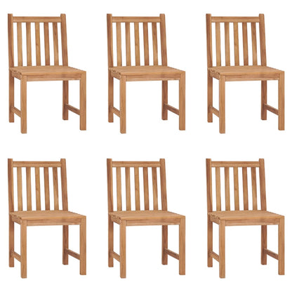 Patio Chairs 6 pcs Solid Teak Wood