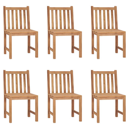 Patio Chairs 6 pcs with Cushions Solid Teak Wood