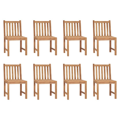 Patio Chairs 8 pcs with Cushions Solid Teak Wood