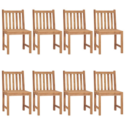 Patio Chairs 8 pcs with Cushions Solid Teak Wood