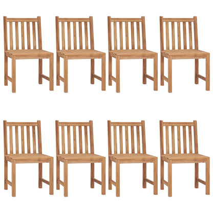 Patio Chairs 8 pcs with Cushions Solid Teak Wood