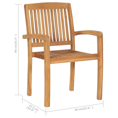 Garden Chair | Set of 4 | Teak | Fine sanded teak hardwood | Standard
