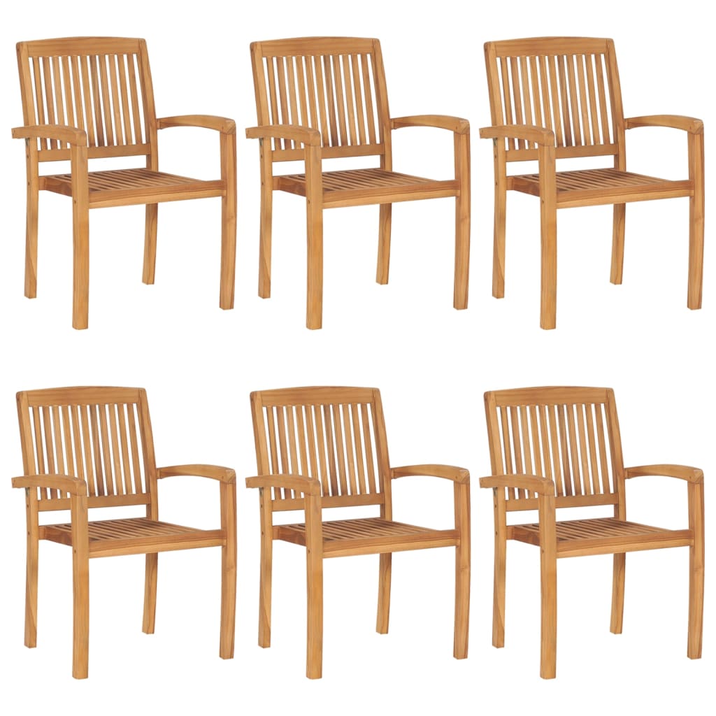 Garden Chair | Set of 6 | Natural Teak