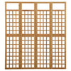 4-Panel Room Divider/Trellis Solid Fir Wood 161x180 cm