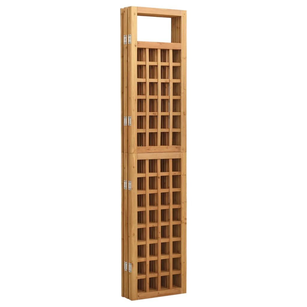 5-Panel Room Divider/Trellis Solid Fir Wood 201.5x180 cm