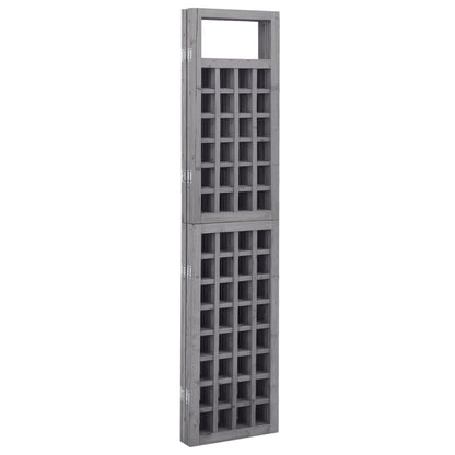 3-Panel Room Divider/Trellis Solid Fir Wood Gray 47.6"x70.9"