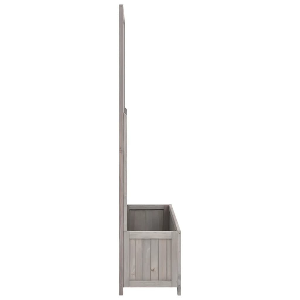 Planter Grey Solid firwood 27.6 x 11.8 x 53.1 in Planters