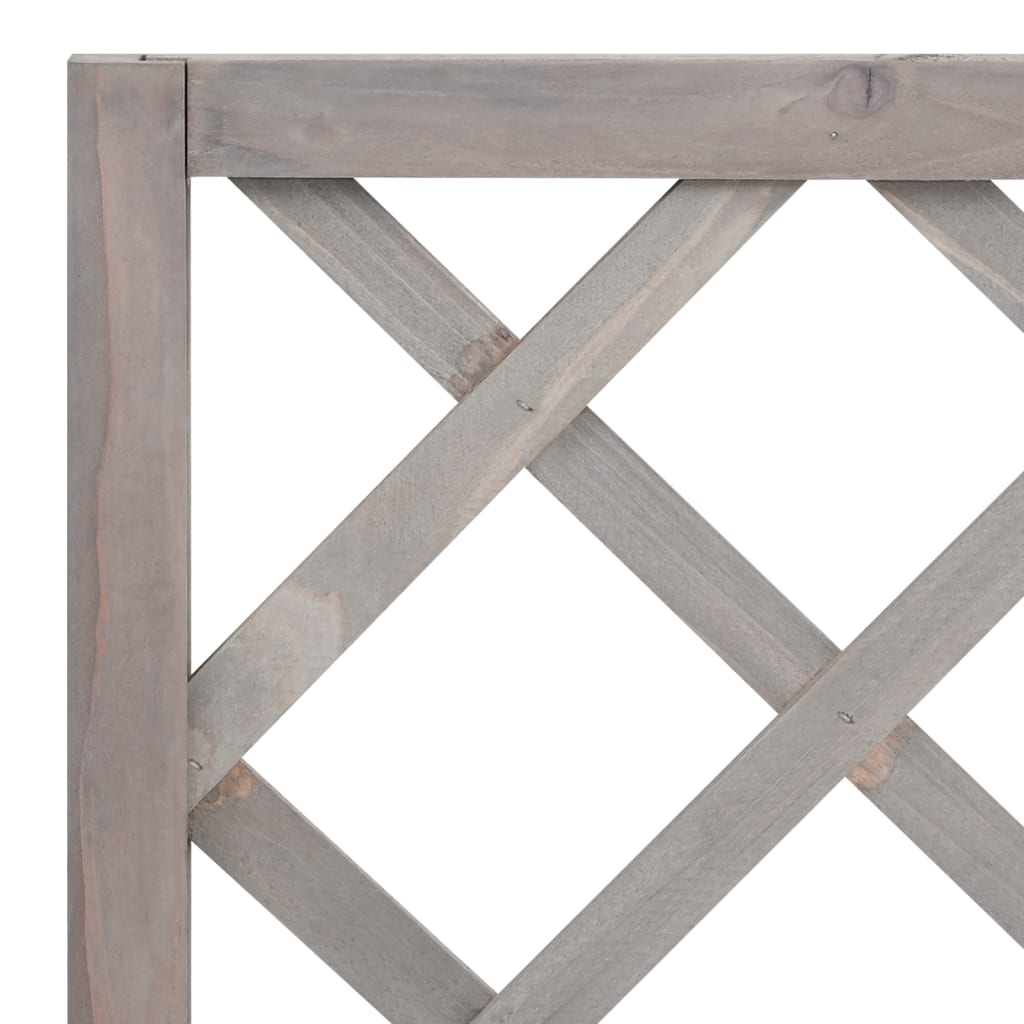 Planter Grey Solid firwood 27.6 x 11.8 x 53.1 in Planters