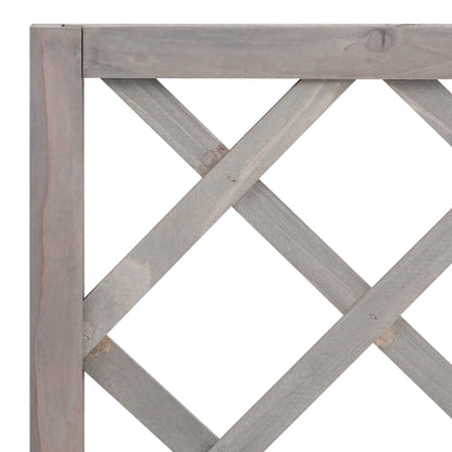 Planter Grey Solid firwood 27.6 x 11.8 x 53.1 in Planters