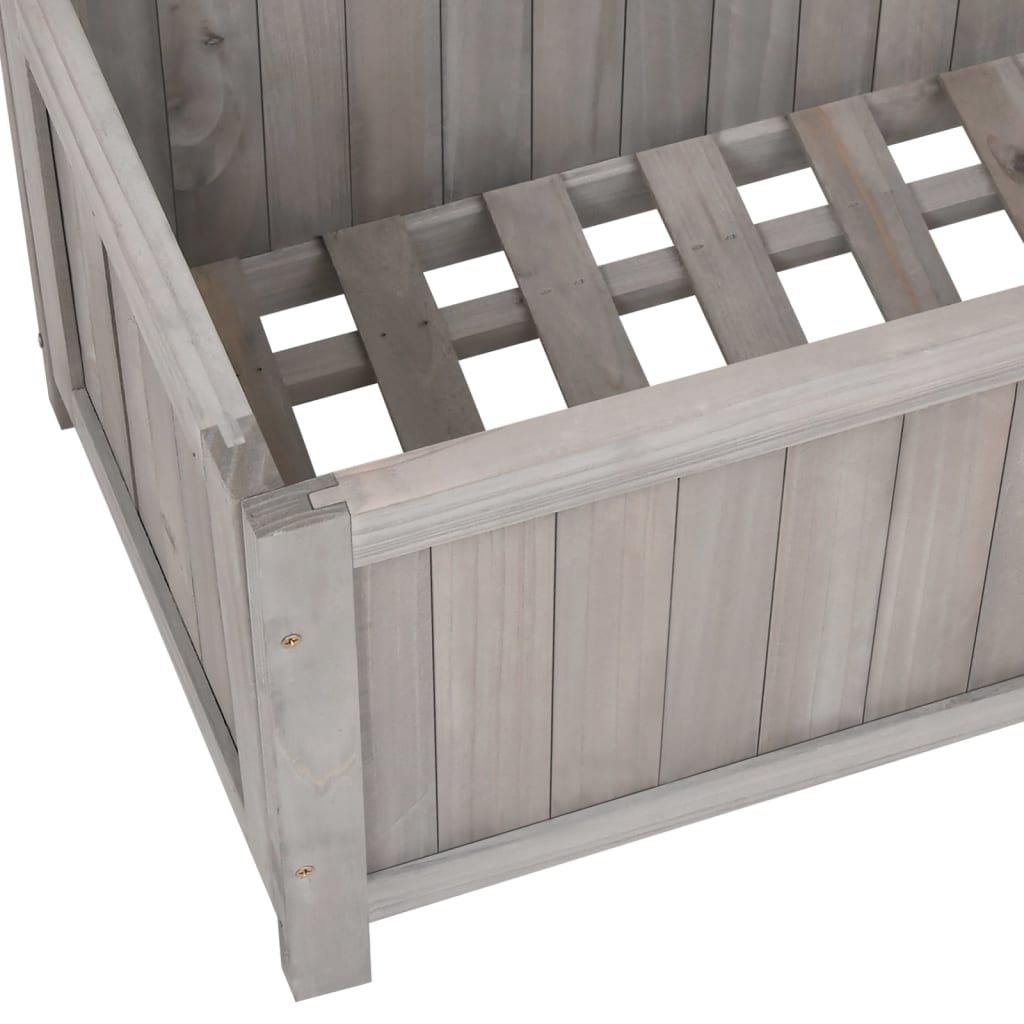 Planter Grey Solid firwood 27.6 x 11.8 x 53.1 in Planters