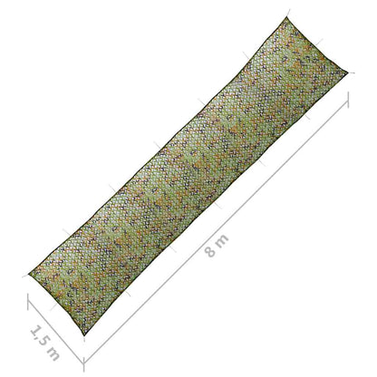 Camouflage Net with Storage Bag 1.5x8 m Green