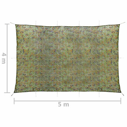Camouflage Net with Storage Bag 4x5 m Green