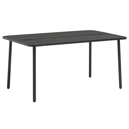 vidaXL Dining Set Dark Gray Steel with e-coated and powder-coated finish