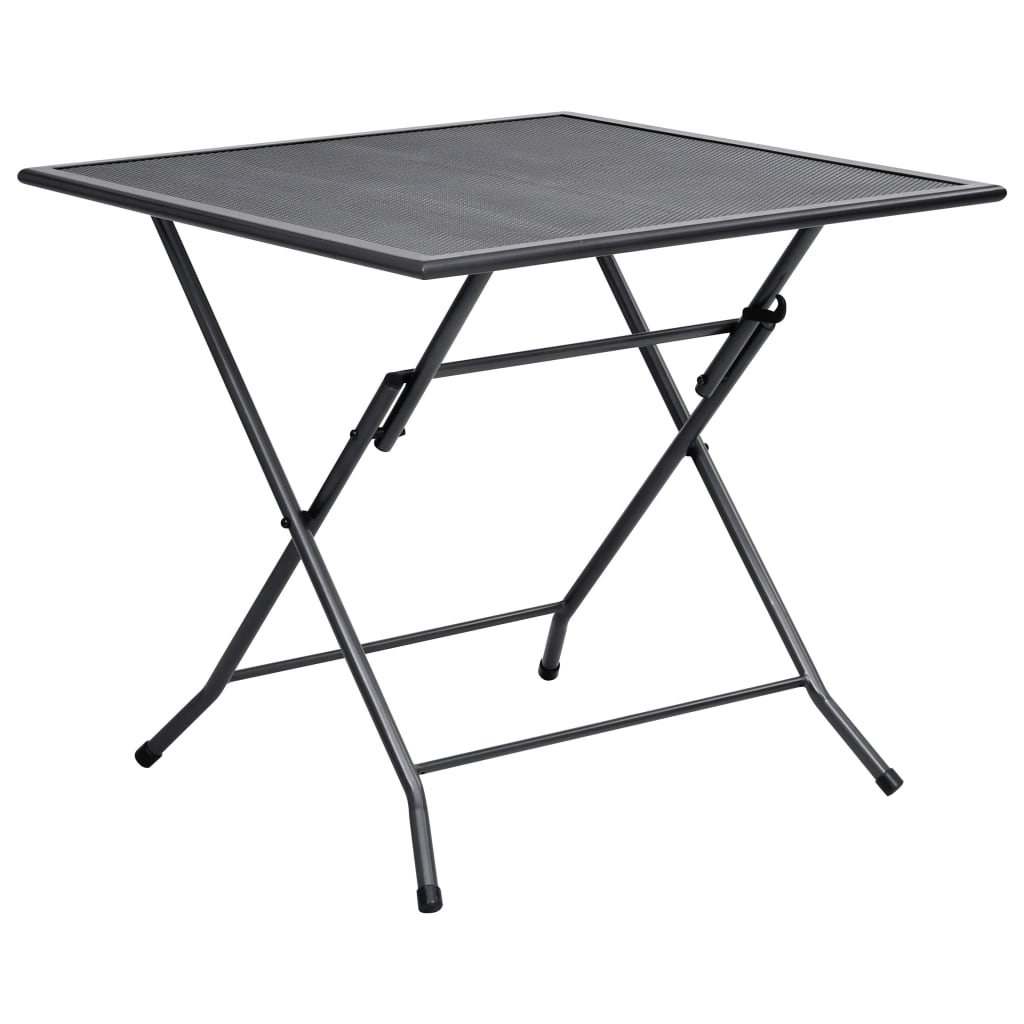 5 Piece Patio Dining Set Steel Anthracite