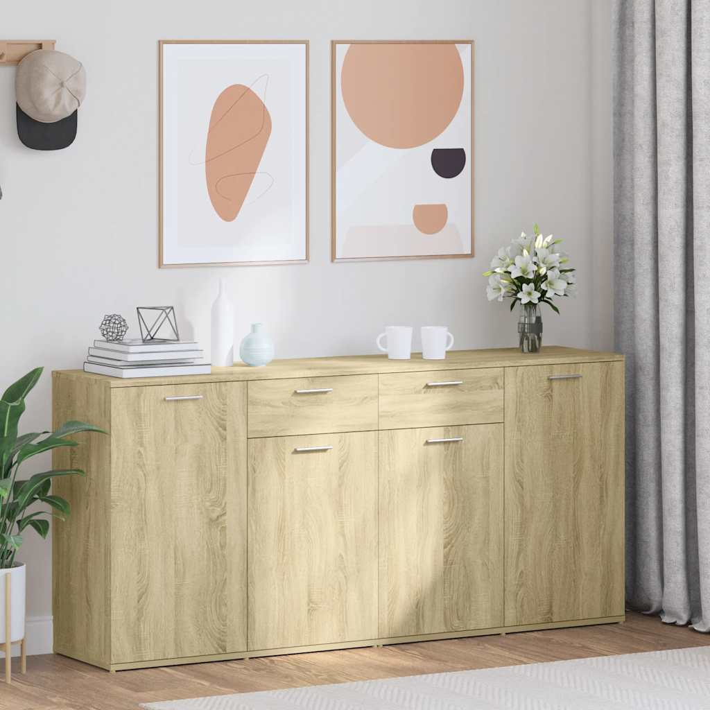 Sideboard Sonoma Oak 160x36x75 cm Engineered Wood