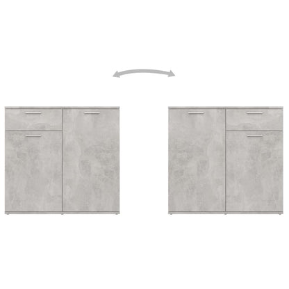 Sideboard Concrete Grey 160x36x75 cm Engineered Wood