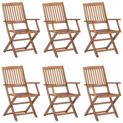 Outdoor Chair | Set of 6 | Natural wood | Solid acacia wood | Medium