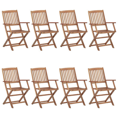 Outdoor Chair | Set of 8 | Natural wood | Solid acacia wood | Standard