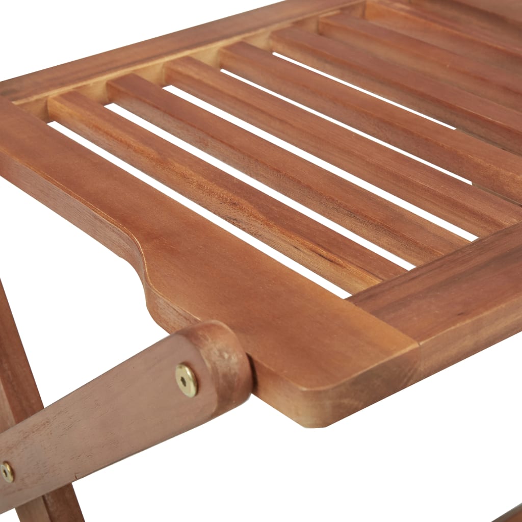 Outdoor Chair | Set of 8 | Brown | Solid Acacia wood | Medium | Foldable