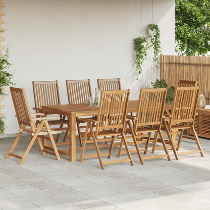 Folding Patio Chairs 8 pcs Solid Acacia Wood
