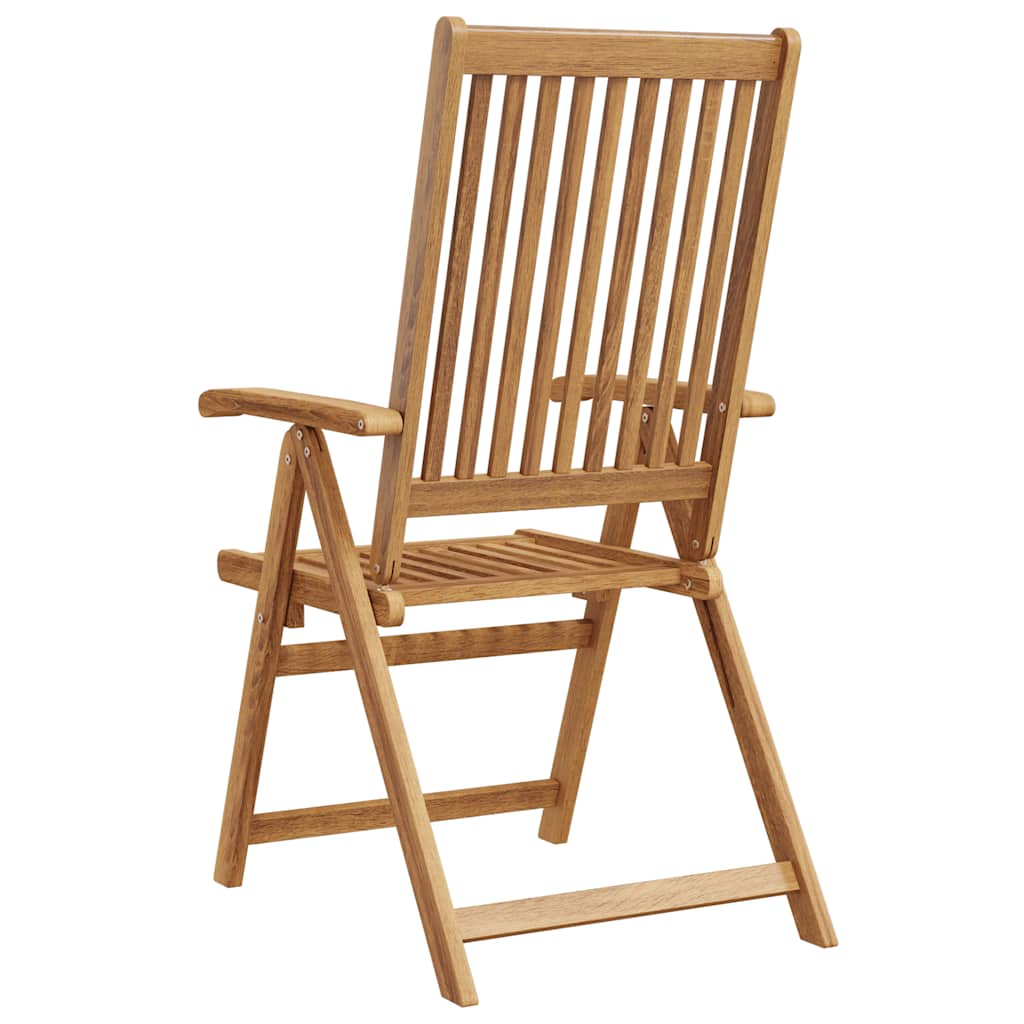Folding Patio Chairs 8 pcs Solid Acacia Wood