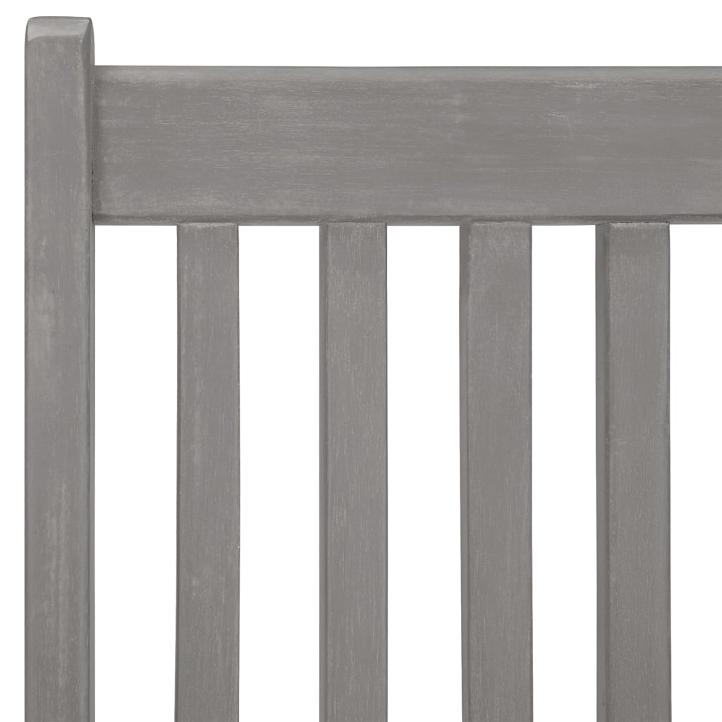 Garden Chair | Set of 8 | Grey | Solid acacia wood | Medium | Foldable