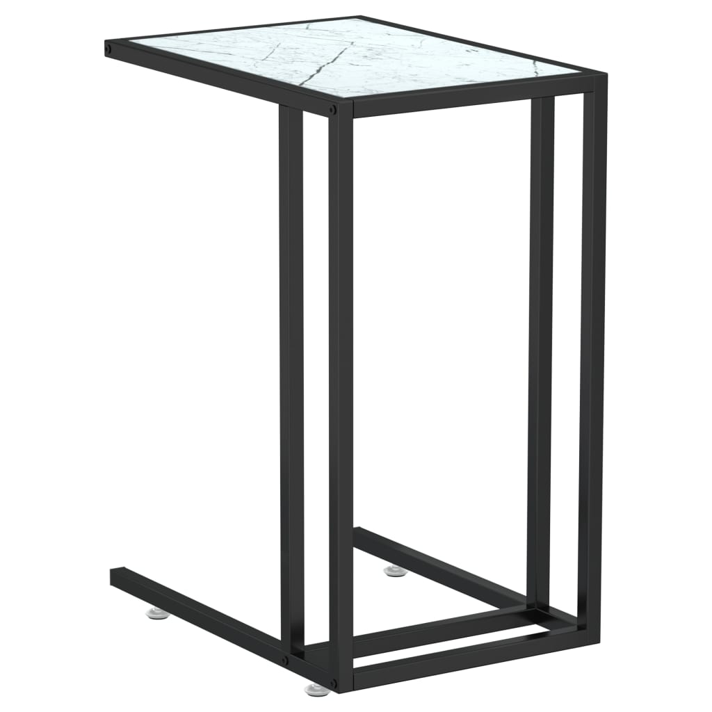 Side Table | White marble | Tempered glass, iron | 50 x 35 x 65 cm
