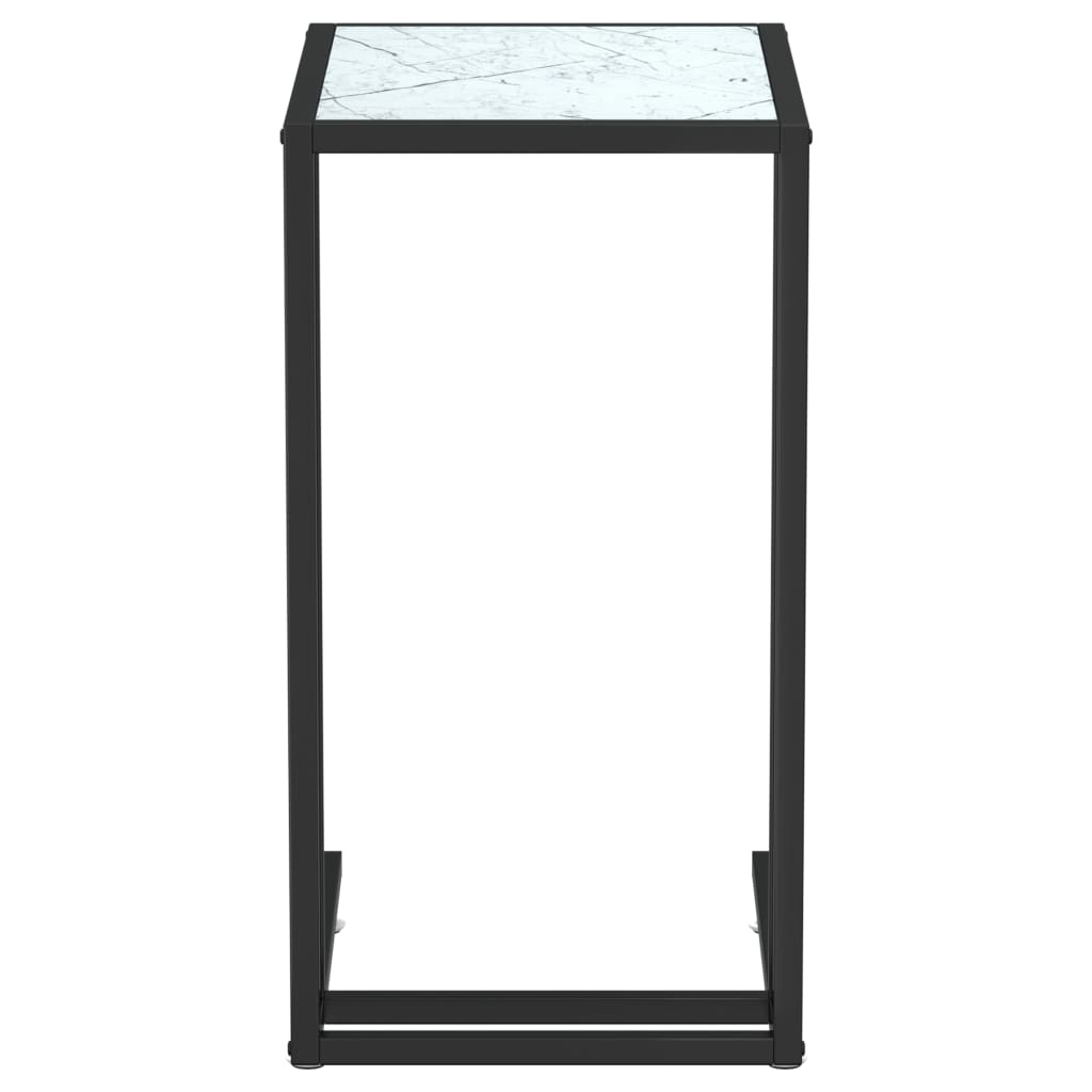 Side Table | White marble | Tempered glass, iron | 50 x 35 x 65 cm