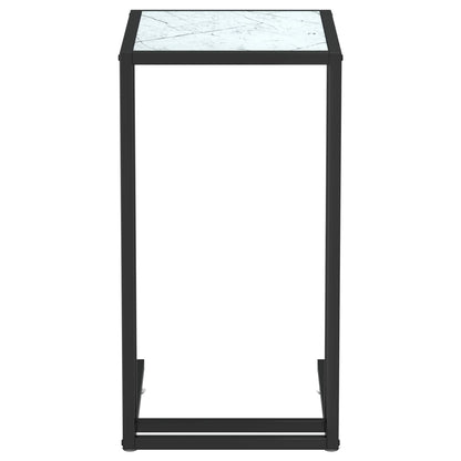 Side Table | White marble | Tempered glass, iron | 50 x 35 x 65 cm