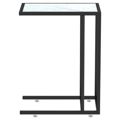 Side Table | White marble | Tempered glass, iron | 50 x 35 x 65 cm
