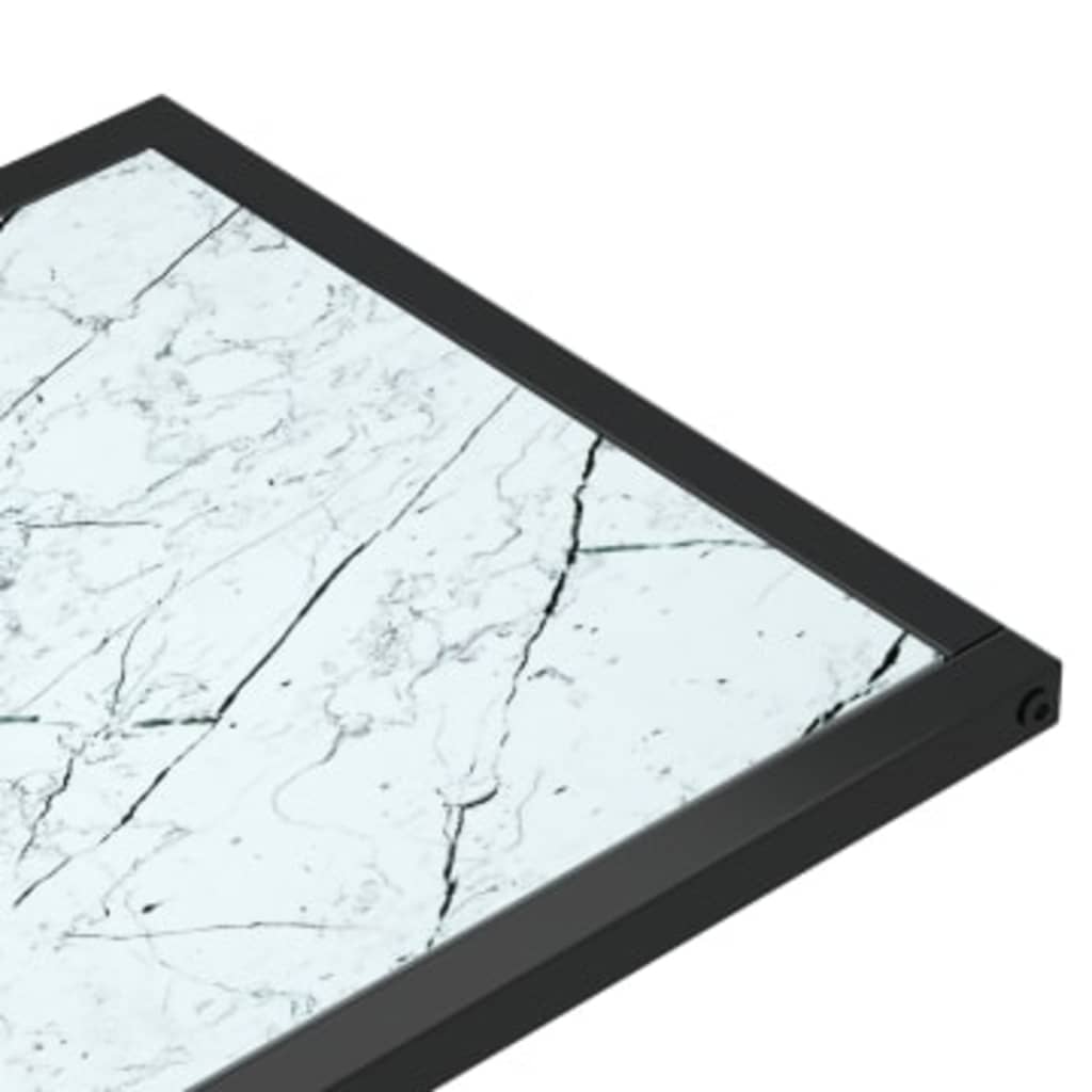 Side Table | White marble | Tempered glass, iron | 50 x 35 x 65 cm
