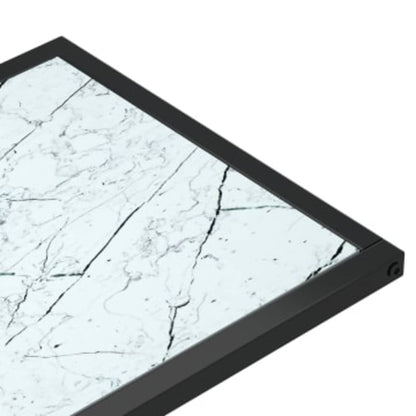 Side Table | White marble | Tempered glass, iron | 50 x 35 x 65 cm