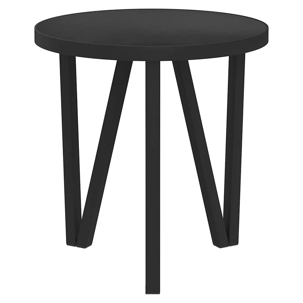 Tea Table | Black | MDF, Powder-Coated Steel | Ø35 cm |  Durable