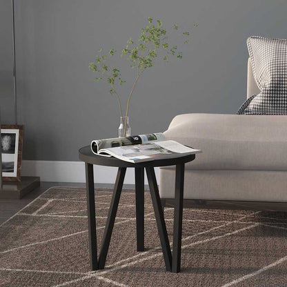 Tea Table | Black | MDF, Powder-Coated Steel | Ø35 cm |  Durable