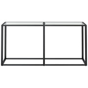 Console Table Transparent 160x35x75.5cm Tempered Glass