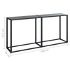Console Table Black 160x35x75.5cm Tempered Glass