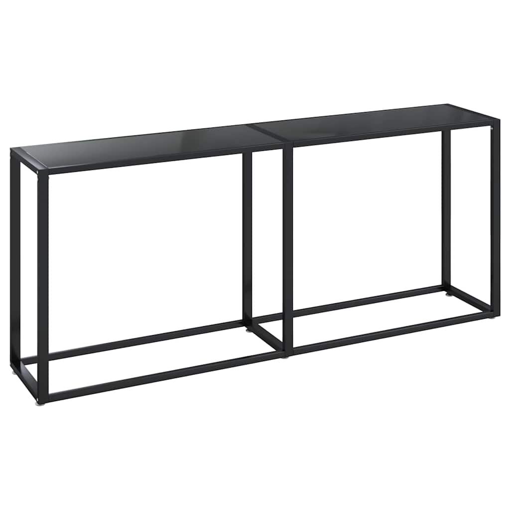 Console Table | Black | Tempered glass, powder-coated steel | Large