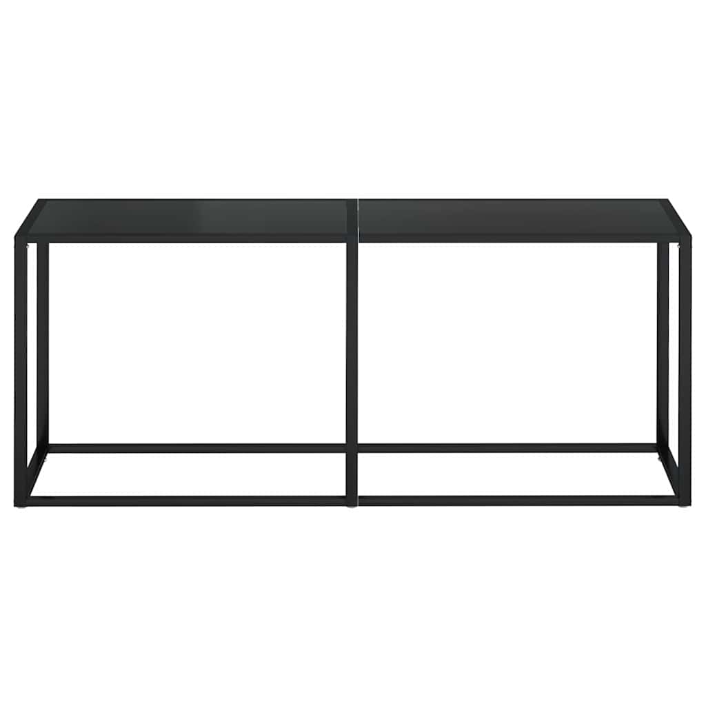 Console Table | Black | Tempered glass, powder-coated steel | Large