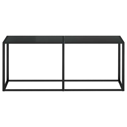 Console Table | Black | Tempered glass, powder-coated steel | Large