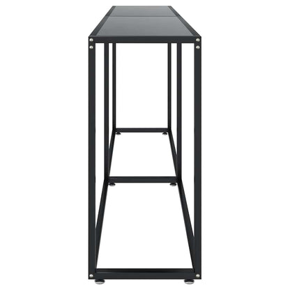 Console Table | Black | Tempered Glass, Powder-Coated Steel | Large