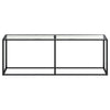 Console Table Transparent 220x35x75.5cm Tempered Glass