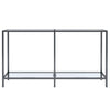 Console Table Transparent 140x35x75.5 cm Tempered Glass