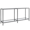 Console Table Transparent 160x35x75.5 cm Tempered Glass
