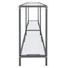Console Table Transparent 160x35x75.5 cm Tempered Glass