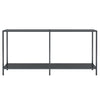 Console Table Black 160x35x75.5 cm Tempered Glass
