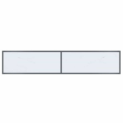 Console Table White 180x35x75.5 cm Tempered Glass