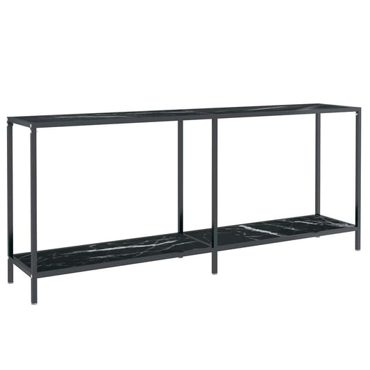 Console Table | Black | Tempered glass and powder-coated steel