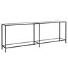Console Table Transparent 220x35x75.5 cm Tempered Glass