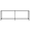 Console Table Transparent 220x35x75.5 cm Tempered Glass