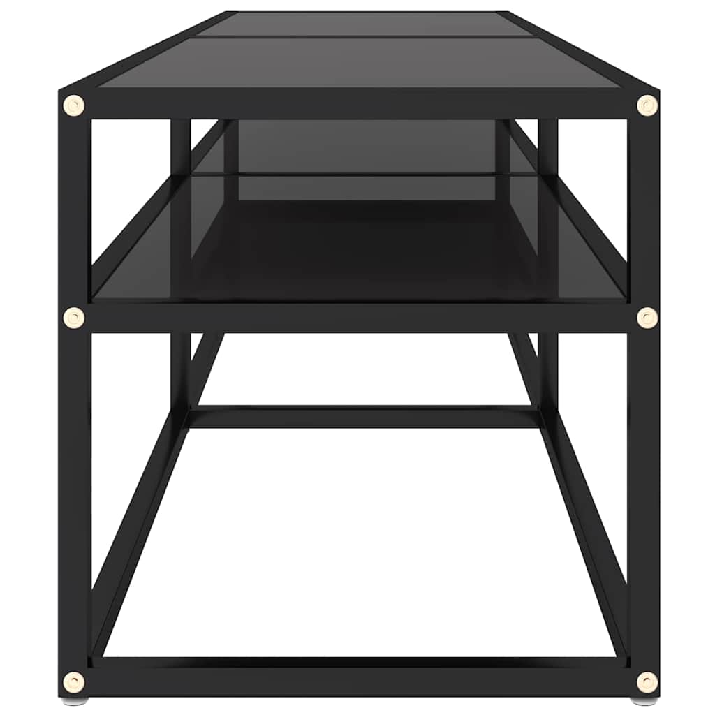 TV Cabinet Black 140x40x40.5 cm Tempered Glass